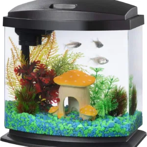 2.5-Gallon LED Aquarium Kit with SmartClean Tech, Compact for Small Fish