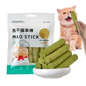 Freeze Dried Snacks Cat Food Gentle Natural Chew Stick Stress Relief Cat Food Cat Grass Stick For Small Medium Large Cats